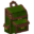 Invicon Green Backpack.png: Inventory sprite for Green Backpack in Minecraft as shown in-game linking to Green Backpack with description: Green Backpack